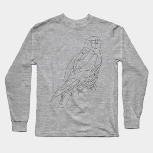 peregrine falcon line art ecopop Long Sleeve T-Shirt